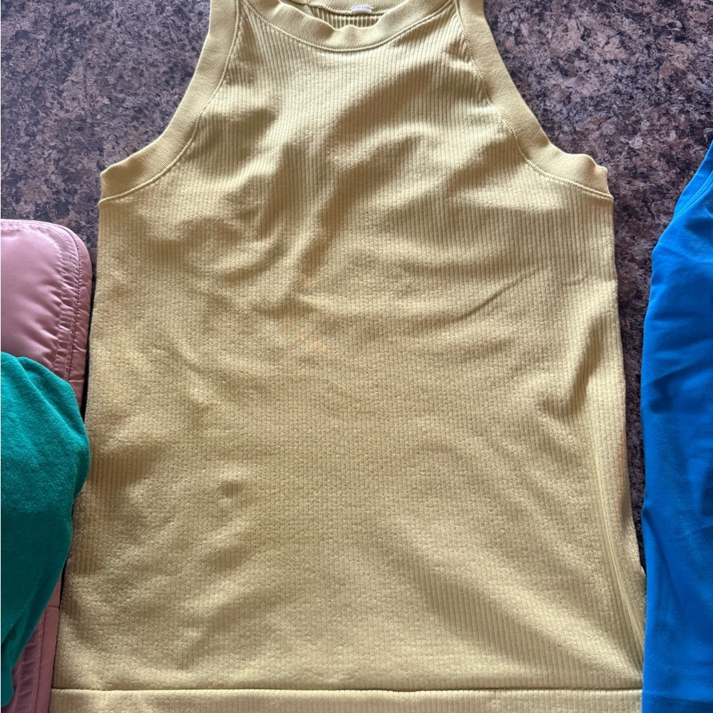 Chic Mustard Ribbed Tank Top